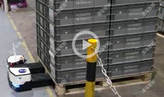 苏州某世界500强汽配厂，窄通道现场人机混合作业搬运解决方案，AGV小车窄物流通道高效运行，实现产线至入库区的及产线物流来回周转搬运